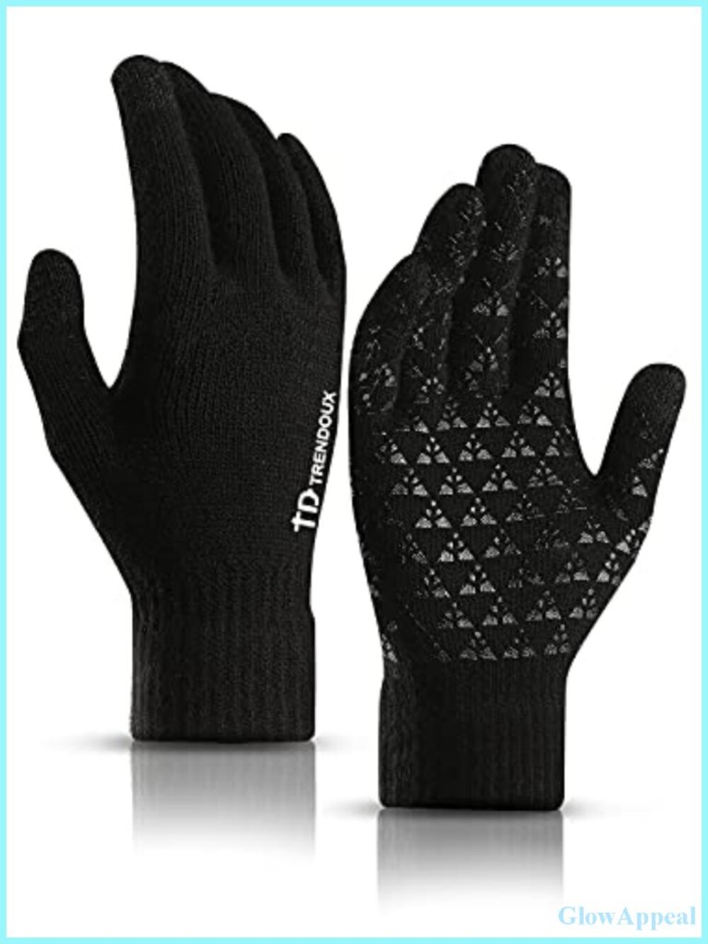 Touch Screen Thermal Knit Winter Gloves Unisex with Silicone Palm